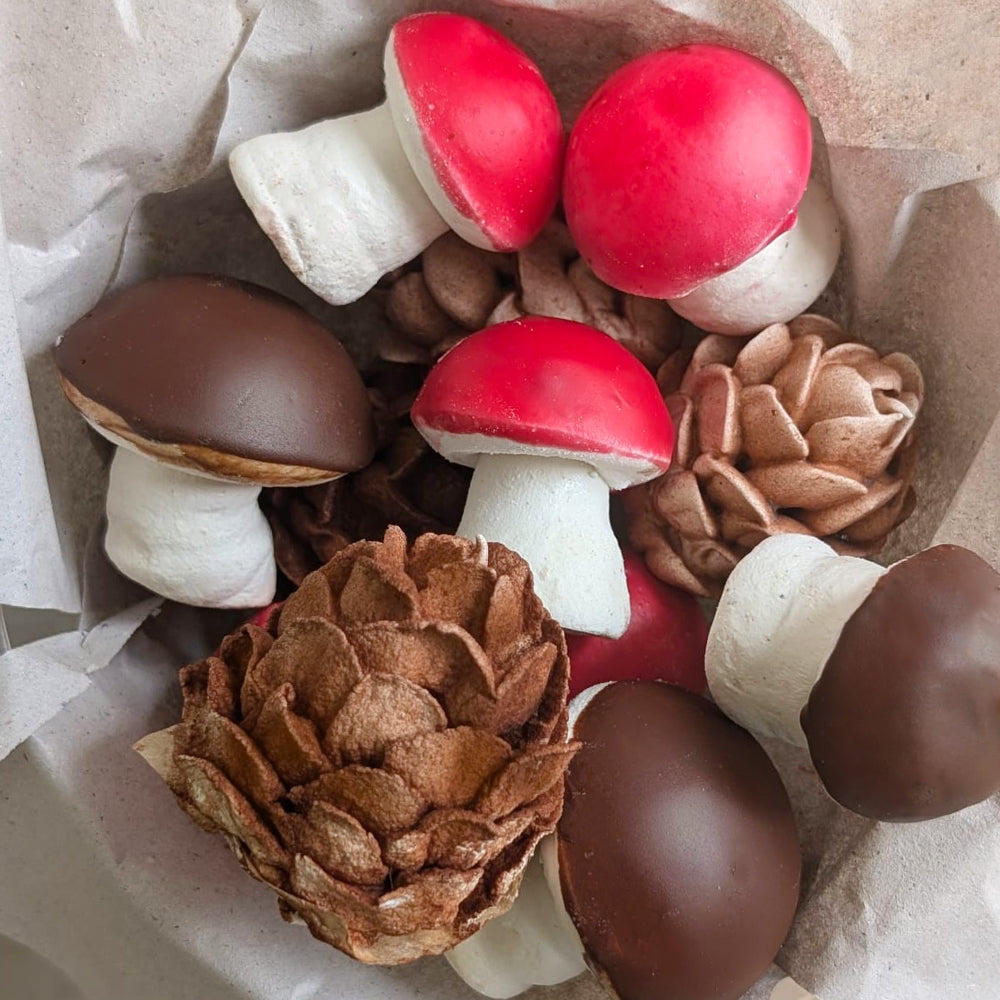 Autumn Marshmallows: Mushrooms and Cones