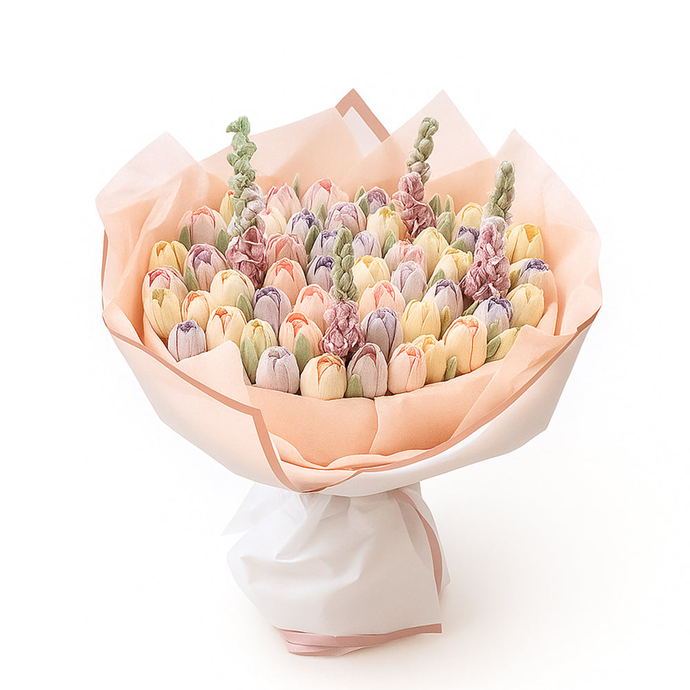 Marshmallow - Blumenstrauß mit Lavendel, groß