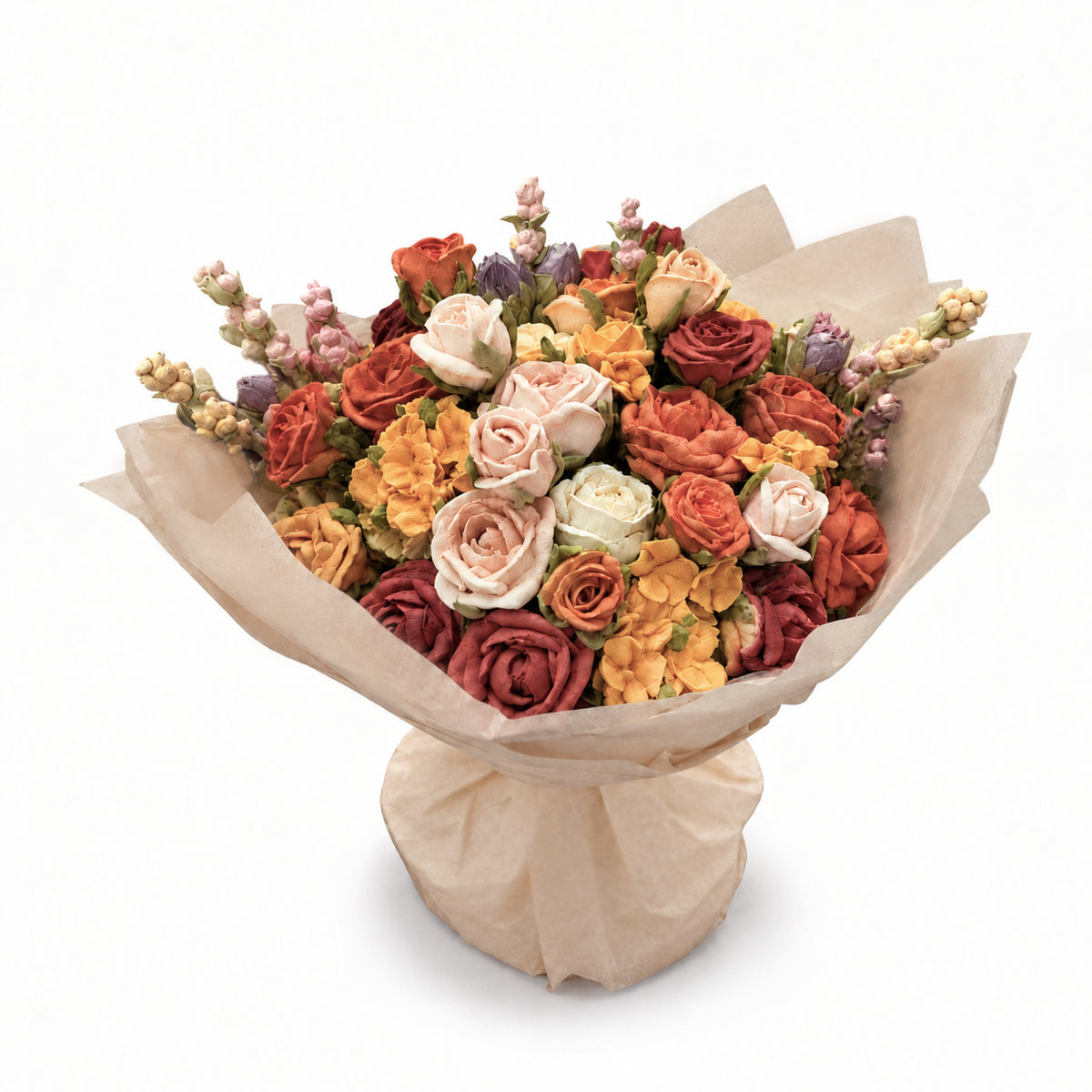 Marshmallow-Rosen in Herbstfarben