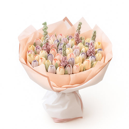 Marshmallow - Blumenstrauß mit Lavendel, groß