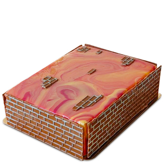 Geburtstagstorte aus Eis, eckig (personalisierbar)